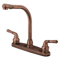 Kingston Brass Magellan Centerset Kitchen Faucet, Antique Copper GKB756LS